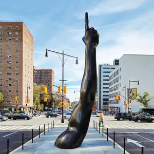 urban square metal art giant hand sculpture bronze large sculpture