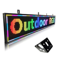Personalizado WiFi programable 110V P10 Pantalla LED para exteriores Clasificación IP65 EE. UU. Tienda abierta Publicidad Pantallas de señalización digital