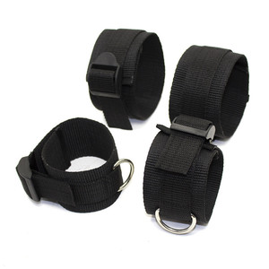 Black <strong>Bed</strong> <strong>Restraints</strong> With Handcuffs &amp; Ankle Cuff Bdsm Bondage Sex Toys for Couples Adult Games - Product Image 5