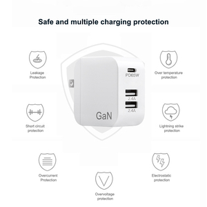 เครื่องชาร์จผนังโทรศัพท์มือถือ Type C Type A,เครื่องชาร์จผนังสำหรับ <span class=keywords><strong>Iphone</strong></span> เทคโนโลยีใหม่ล่าสุด65W - Product Image 5