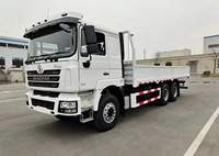 Camion de transport de marchandises Shacman 6x4 avec ridelles, moteur Weichai 340 ch, 10 roues, conduite à gauche/droite, poids lourd pour le transport de céréales, de bétail et de marchandises en vrac