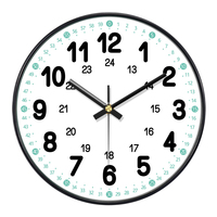 Jam Dinding Gantung Analog Quartz Desain Sederhana Modern, Gerakan Senyap, Baterai, Plastik Kaca, Satu Sisi