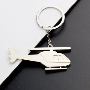 Porte-clés hélicoptère, cadeaux souvenirs, porte-clés avion 3D en métal personnalisé, cadeaux promotionnels pour compagnies aériennes - Product Image 1