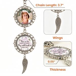 Custom <b>Angel</b> Wings Graduation Photo <b>Charm</b> Personalized Tassel Grad Cap 2026 Keepsake Ornament - Product Image 2