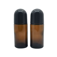 50ML Corps Déodorant Emballage Ambre Bouteilles En Verre Roller Ball Parfum Soins De La Peau Emballage Bouteille En Verre avec Roll on Ball