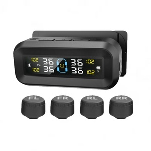 Monitor de Presión y Temperatura de Neumáticos Externo TPMS Universal para Automóviles con Pantalla LCD Solar Inalámbrica para Remolques de Viaje RV - Product Image 1