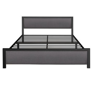 Cadre <span class=keywords><strong>de</strong></span> lit pliable en métal <span class=keywords><strong>de</strong></span> conception moderne Kainice, tube carré complet, tailles king et <span class=keywords><strong>queen</strong></span> pour les chambres d'hôtel - Product Image 6