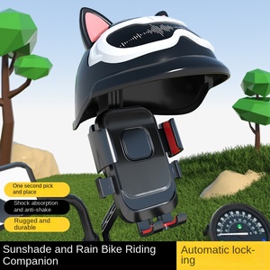 Leuke Bike Phone <span class=keywords><strong>Mount</strong></span> Beugel Fiets Motorfiets Telefoon Telefoon Mini Helm Houder Zon Schaduw Waterdichte Telefoonstandaard - Product Image 5