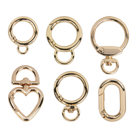 Accessoires de sac à main Anneaux de porte ronds de 25mm Porte-clés Ouverture à ressort 1 "Cercle Snap Clip Crochet Ressort O Ring
