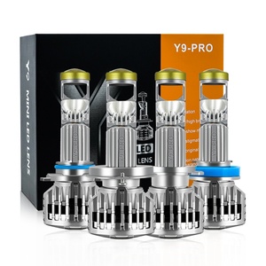 ไฟหน้าโปรเจคเตอร์ LED รุ่น Y9 Pro ขายดี พร้อมเลนส์มินิ ออโต้ LED H4 ไฟสูง ไฟต่ำ H7 H11 9005 9006 หลอดไฟหน้ารถยนต์ - Product Image 1
