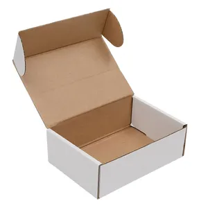Logo personalizzato Mailer scatole di imballaggio di carta all'ingrosso Kraft strati di abbigliamento ondulato scarpe pieghevole scatola di spedizione