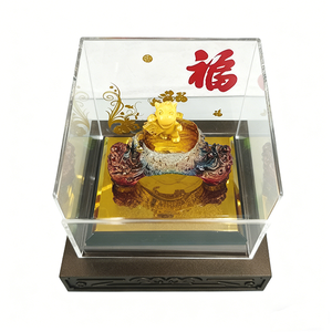 Escultura Premium de Caballo Dorado del Zodiaco, Adorno de Feng Shui, Regalo Empresarial para Oficina - Product Image 3