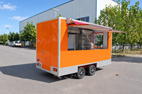 Food Truck avec autocollants personnalisés, Meilleure vente de remorque alimentaire entièrement équipée Ice Cream Trailer