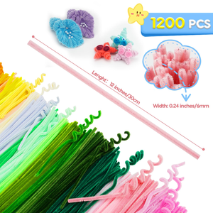 Pipe Cleaners <b>Roll</b> White Soft Pink Pipe Cleaner Chenille Craft <b>Kits</b> 100pcs Multi-Color Chenille Stems Craft Supplies - Product Image 3