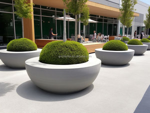 Moderno banco esterno <span class=keywords><strong>fioriera</strong></span> scatola GRC in fibra di vetro in cemento fiori vasi da giardino fioriere - Product Image 2