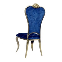 Chaise de salle à manger française LS0129 en gros, durable, en acier inoxydable, empilable, pour mariages, banquets, hôtels, villas, salons, bureaux à domicile