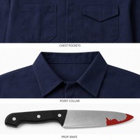 Combinaison de Travail Unisexe, Costume d'Ustensile Monopièce, Tenue d'Artisan d'Horreur pour Halloween