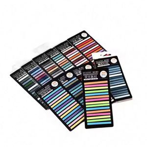 Multiple Gradient Color Self-Adhesive PET Loose Leaf <b>Sticky</b> <b>Note</b> with Transparent Index for Drawing - Product Image 1