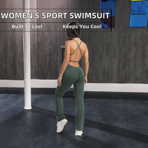 ชุดว่ายน้ำวันพีซสำหรับผู้หญิงไซส์ใหญ่ แบบรัดรูป ระบายอากาศได้ดี ผลิตจากผ้าสแปนเด็กซ์/โพลีเอสเตอร์ สายรัดปรับได้ทั้งตัว เหมาะสำหรับออกกำลังกาย - Product Image 2