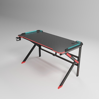 Yz Wholesale Meilleures ventes Table de jeu en L grande, noire et rose, pour ordinateur, style Racing 70cm
