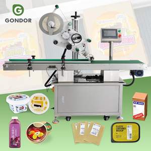 Machine d'étiquetage horizontale pour surfaces planes, application d'étiquettes adhésives sur boîtes à épices - Product Image 1