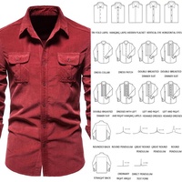Chemise en jean pour homme à manches longues, simple boutonnage, style italien vintage, séchage rapide, personnalisable OEM, idéale pour les réunions d'affaires