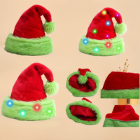 Chapeau de Noël Vert Fluorescent 2026 – Nouvelle Décoration Créative à Bords Effilochés pour Fêtes et Célébrations de Noël