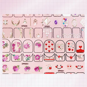 Autocollants pour ongles en cristal <span class=keywords><strong>3D</strong></span> en plastique, vente en gros, cinq dix GMPC/Sedex/ISO/EUDR, or métallique, fleurs végétales, pointes d'ongles - Product Image 5