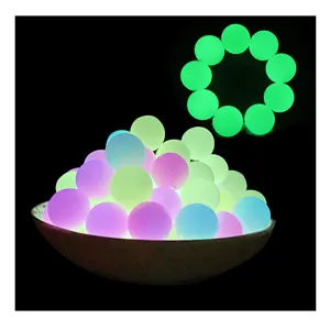 Lot de perles fluorescentes phosphorescentes pour bébé, boules lumineuses en Silicone pour sucette avec flacons de 15mm