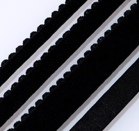 Couleur personnalisée Blanc Noir 13mm Large Picot Bordure Dentelle Bande Élastique Picot Soutien-Gorge Épaule Ceinture Élastique pour Sous-Vêtements
