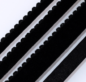 Tùy Chỉnh Màu Trắng Đen 13Mm Rộng Picot Edged Ren Ban Nhạc Đàn Hồi Picot Áo Ngực Vai Đàn Hồi Vành Đai Cho Đồ Lót - Product Image 3