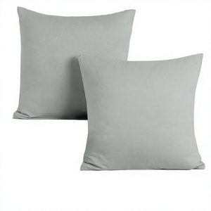 Housse de coussin carrée personnalisée, unie, pour la maison et l'hôtel, tricotée 100% coton certifié Oeko-Tex, faible MOQ, vente en gros d'usine - Product Image 4