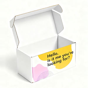 Boîte d'expédition en carton ondulé pour faux cils, boîte d'expédition robuste, boîte d'expédition imprimée en E-flute personnalisée - Product Image 1