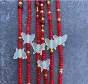 50 इंच का सोना और बैंगनी क्रिस्टल कमर अंधेरे तितली डिजाइन महिलाओं के लिए फैशन बेली चेन में चमक के साथ - Product Image 1