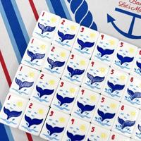 Set Ubin Mahjong Amerika Terinspirasi Laut, Tema Laut, Ubin Resin dengan Pola Mercusuar, Ekor Paus, dan Perahu Layar untuk Hadiah Pesta
