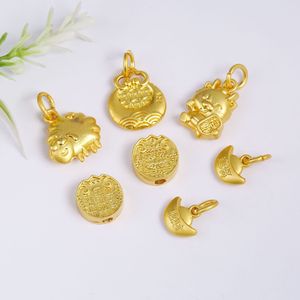 Perles entretoises plaquées or Lisheng Jewelry avec pendentifs God of Wealth pour bracelets et colliers DIY, accessoires de bijouterie - Product Image 3