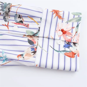 2025 estampado personalizado rayas florales de talla grande blusas para mujer Camisas Blusas Bloomes para mujer blusas y camisas para mujer - Product Image 4