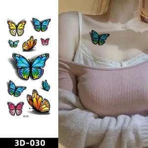 Offre Spéciale Autocollant Conceptions Beauté <span class=keywords><strong>Papillon</strong></span> Corps De <span class=keywords><strong>Tatouage</strong></span> <span class=keywords><strong>3d</strong></span> tatouages Autocollants - Product Image 1