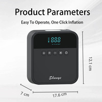 Nouveau Compresseur d'Air Portable 12V 2026 avec Manomètre Numérique LED 150 PSI, Pompe à Pneus en ABS pour Voiture, Moniteur de Pression des Pneus