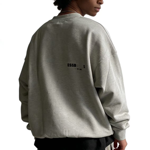 Sweat-shirt Fear pour homme, personnalisé, en molleton bouclette, col rond, avec impression, ensemble short et sweat-shirt oversize God - Product Image 3