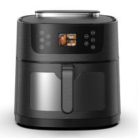 Friteuse à air intelligente WiFi avec fenêtre de visualisation, écran tactile numérique, minuterie réglable, température contrôlée, cuisson antiadhésive