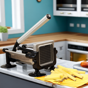 Cortador manual <span class=keywords><strong>de</strong></span> papas fritas <span class=keywords><strong>de</strong></span> acero inoxidable con cuchilla, máquina cortadora <span class=keywords><strong>de</strong></span> papas para papas fritas - Product Image 4