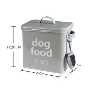 Evcil hayvan yem kabı köpek bakımı ve gıda depolama teneke kutu kapaklı ve servis <span class=keywords><strong>Scoop</strong></span> dahil - Product Image 3
