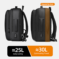Sac à dos unisexe pour ordinateur portable en tissu Oxford, étanche, antivol, extensible, avec port de chargement USB, élégant sac de travail en polyester