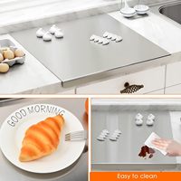 Nouvelle grande planche à découper en forme de L en acier inoxydable 304 de qualité alimentaire pour la cuisson, la viande, les légumes et la cuisine