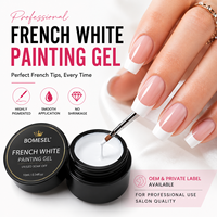 Vernis Gel UV Blanc Français OEM Marque Privée Professionnel pour Peinture d'Ongles, Gel de Peinture Artistique, Ongles French Manucure, Vente en Gros