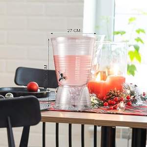 Vente en gros de tours de boissons modernes personnalisées en acrylique transparent de 3 gallons pour les fêtes - Product Image 1