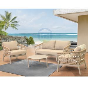 आधुनिक आउटडोर गार्डन सोफा सेट एल्यूमीनियम पैटियो सेशनल कॉर्नर नई बालकनी अवकाश सोफा विचर फर्नीचर - Product Image 1