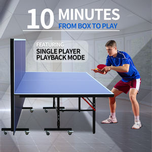 Ensemble de tennis de table pliable de 8 pieds, portable, taille moyenne, jeux d'intérieur - Product Image 3
