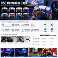 Étui de protection en silicone antidérapant personnalisé pour manette PS5 DualSense